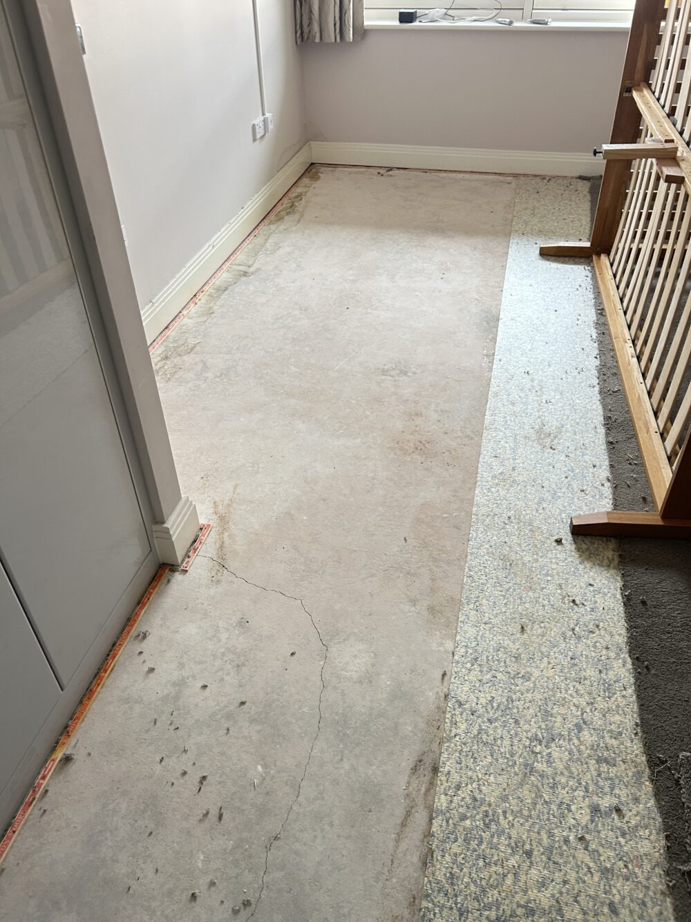 Uplifted carpet to bedroom in Maidenhead